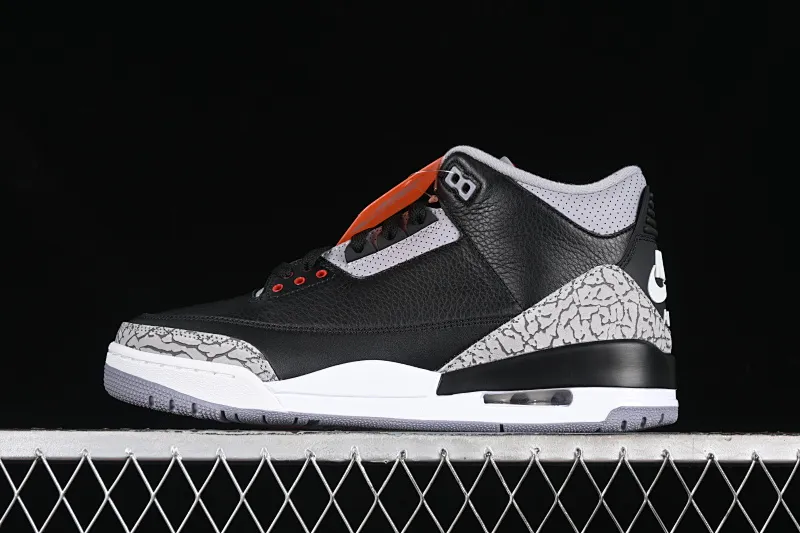 All categories Air Jordan Jordan series basketball shoes Air Jordan 3 GX foreign trade version Air Jordan 3 "Black Cement" AJ3 Jordan 3 first year black cement DN3707-010
